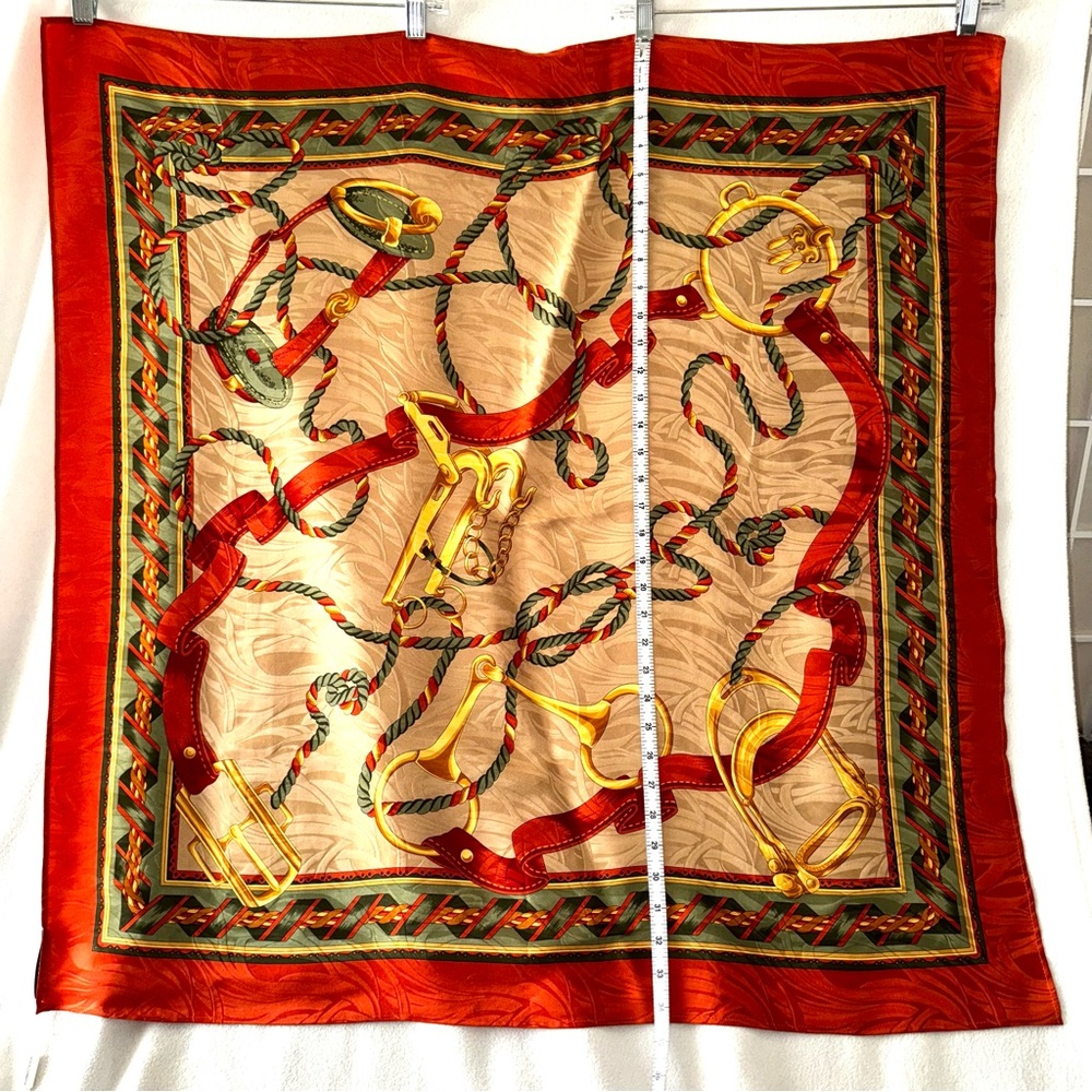 NEW! DOLCE & GABBANA Large Square Equestrian Scarf GORGEOUS - Picture 10 of 13